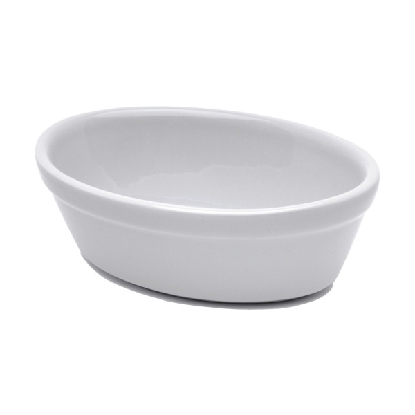 Genware Porcelain Oval Pie Dish 16cm White - SKU: F20-W
