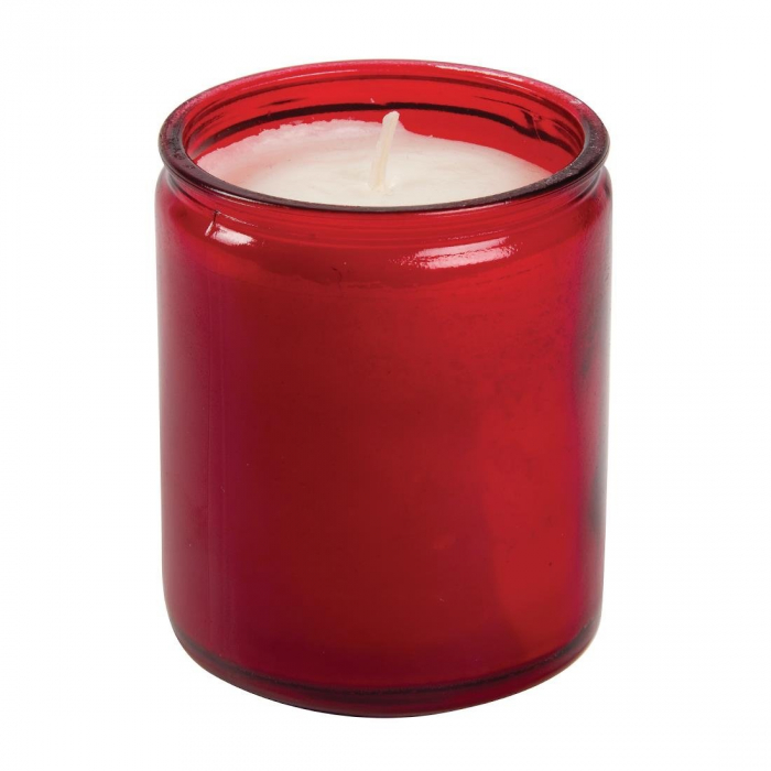 Star Light Red Glass Candle Jars (Pack of 8) - SKU: GJ468