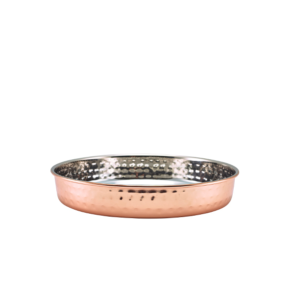 Hammered Copper Plated Presentation Plate 20cm - SKU: HPL20C