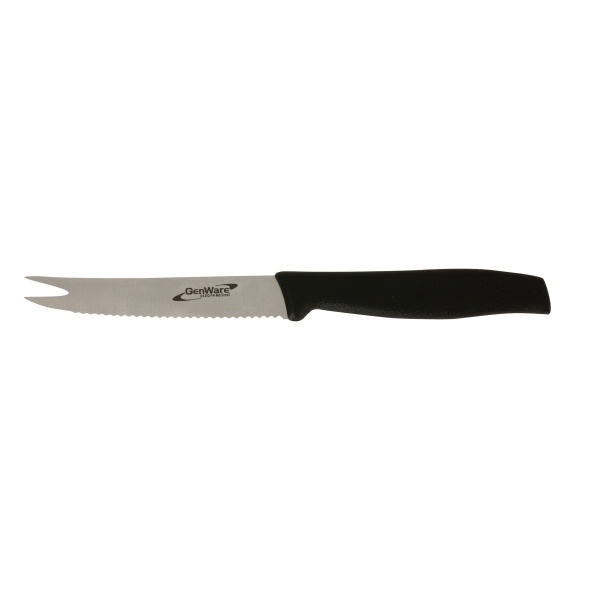 Genware 4" Bar Knife (Serrated) W/ Fork End - SKU: K-BAR4