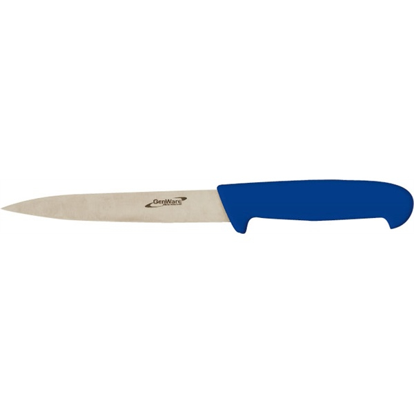Genware 6" Flexible Filleting Knife Blue - SKU: K-F6BL