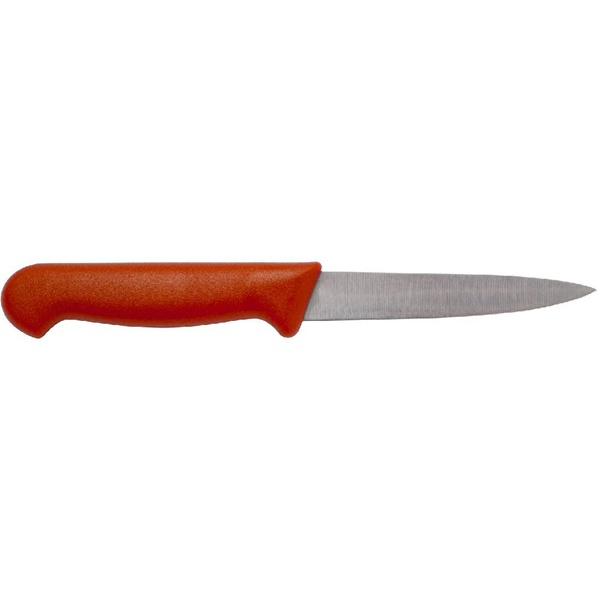 Genware 4" Vegetable Knife Red - SKU: K-V4R