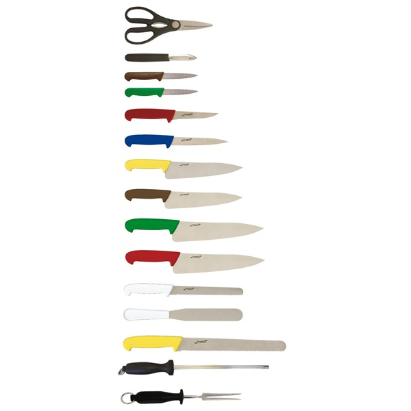 15 Piece Colour Coded Knife Set + Knife Case - SKU: KCASECOL15
