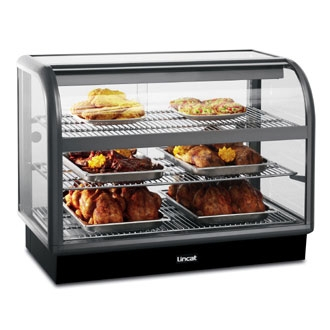Lincat Seal 650 Series Counter-top Curved Front Heated Merchandiser - Self-Service - W 1000 mm - 2.02 kW  - SKU: C6H/100S