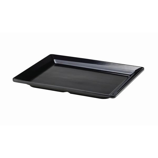 Black Melamine Platter GN 1/2 Size 32 X 26cm - SKU: MEL12-BK