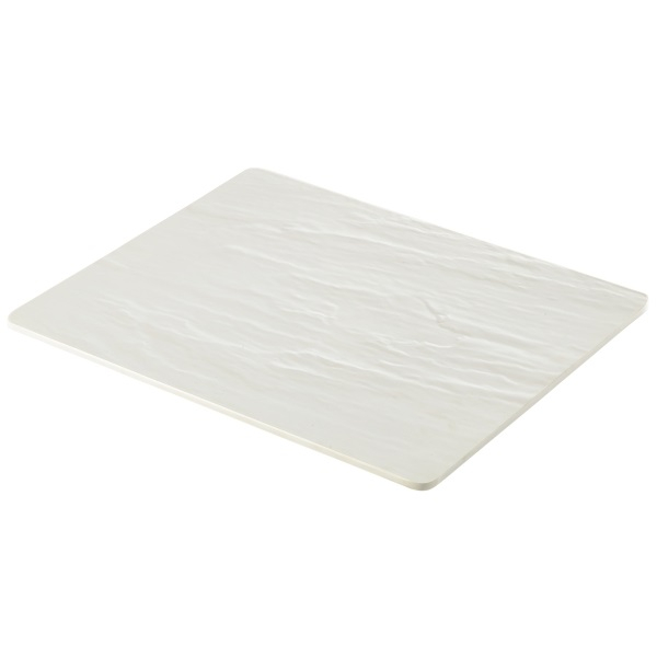 White Slate Melamine Platter GN 1/2 32.5x26.5cm - SKU: MEL12-SLW
