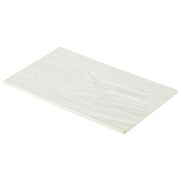 White Slate Melamine Platter GN 1/4 26.5x16cm - SKU: MEL14-SLW