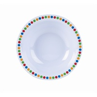Genware Melamine 6" Bowl- Coloured Circles - SKU: MEL6B-CC