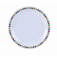 Genware Melamine 6.25" Plate- Coloured Circle - SKU: MEL6PL-CC
