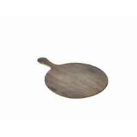 Wood Effect Melamine Paddle Board Round 17" - SKU: MELPB17-WD