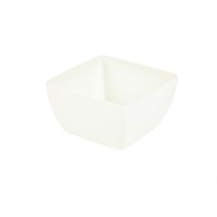 White Melamine Curved Square Bowl 15cm - SKU: MELSQB-15