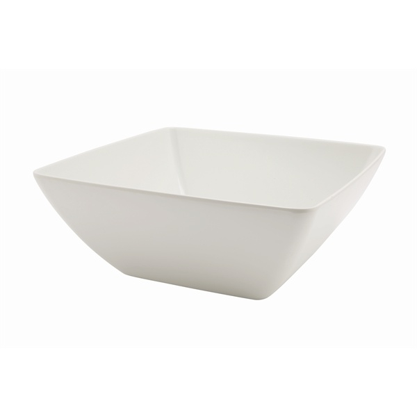 White Melamine Curved Square Bowl 26.2cm - SKU: MELSQB-28