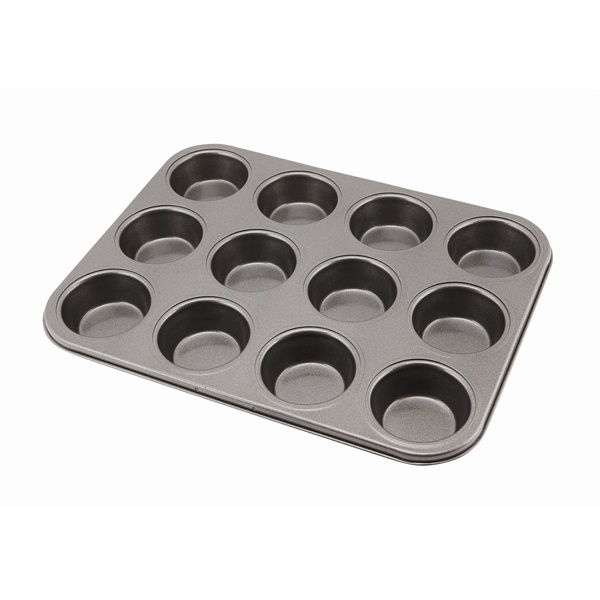 Carbon Steel Non-Stick 12 Cup Muffin Tray - SKU: MT-CS12