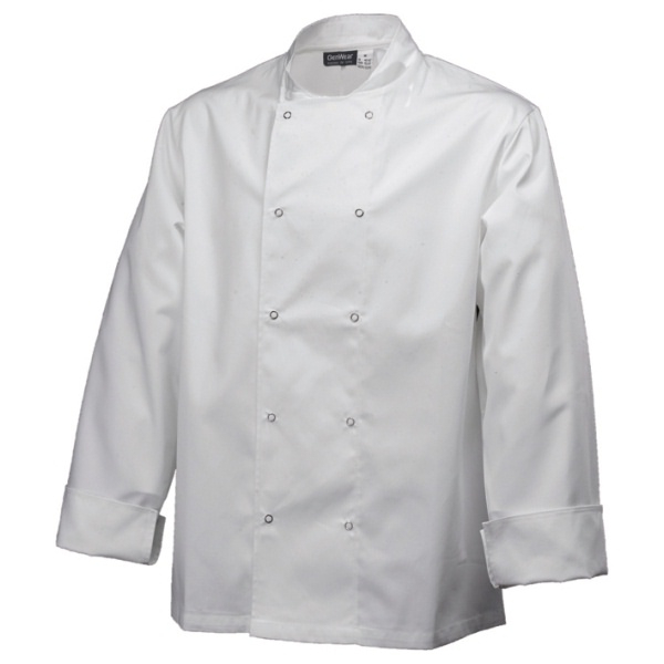 Basic Stud Jacket (Long Sleeve) White M Size - SKU: NJ01-M