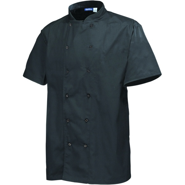 Basic Stud Jacket (Short Sleeve) Black L Size - SKU: NJ20-L