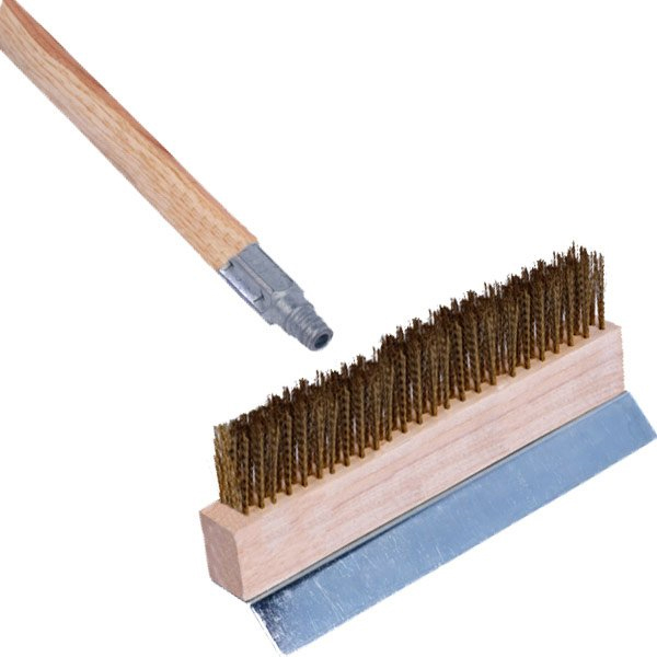 BRUSH/SCRAPER (OVEN) BRASS BRISTLES 10″ SCRAPER - SKU: OV.BRUSH.4010