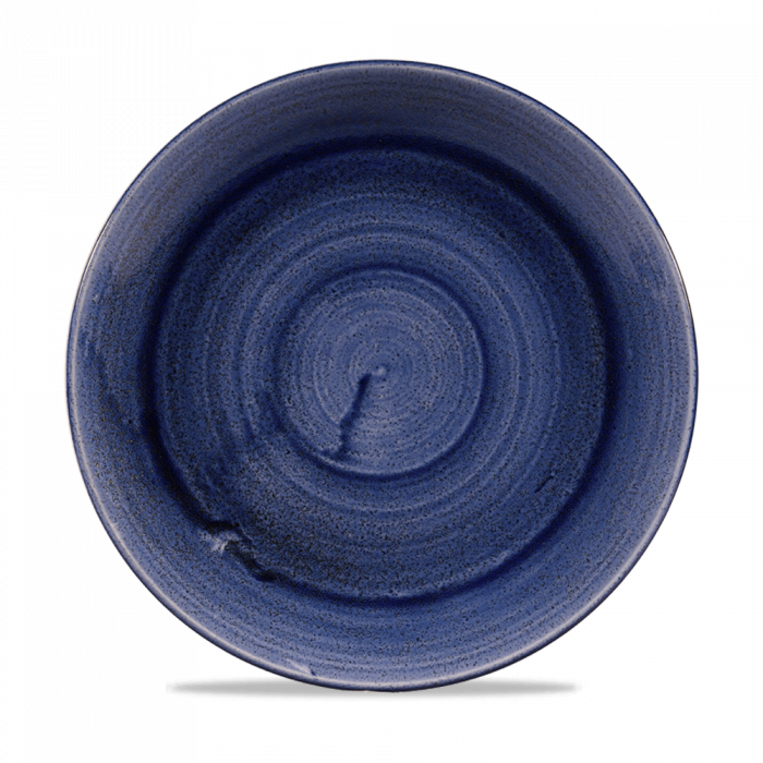 Stonecast Patina Cobalt Blue Evolve Coupe Plate 10.25" Box 12