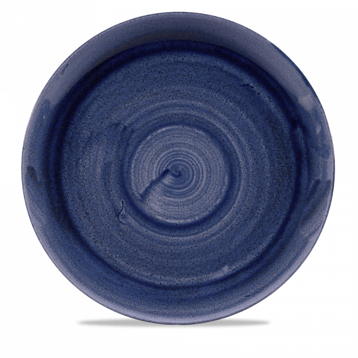 Stonecast Patina Cobalt Blue Evolve Coupe Plate 11.25" Box 12