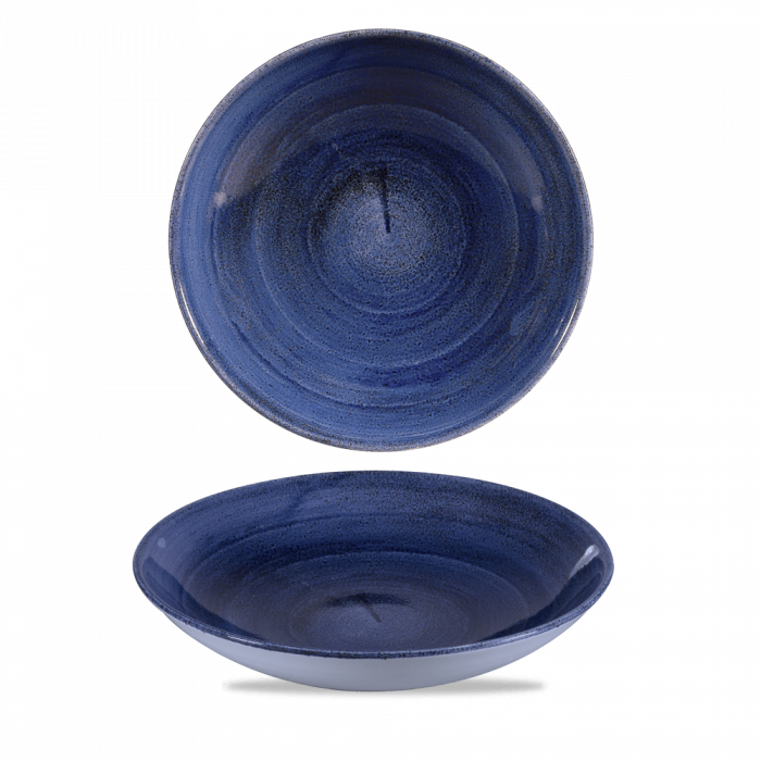 Stonecast Patina Cobalt Blue Evolve Coupe Bowl 9.75" Box 12