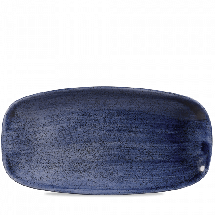 Stonecast Patina Cobalt Blue  Chefs Oblong Plate 11 3/4X6" Box 12