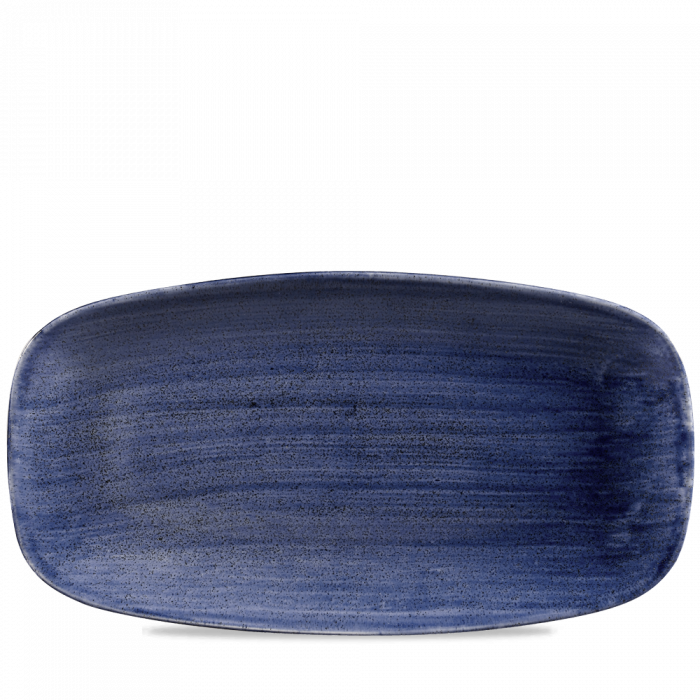 Stonecast Patina Cobalt Blue  Chefs Oblong Plate 13 7/8X7 3/8" Box 6