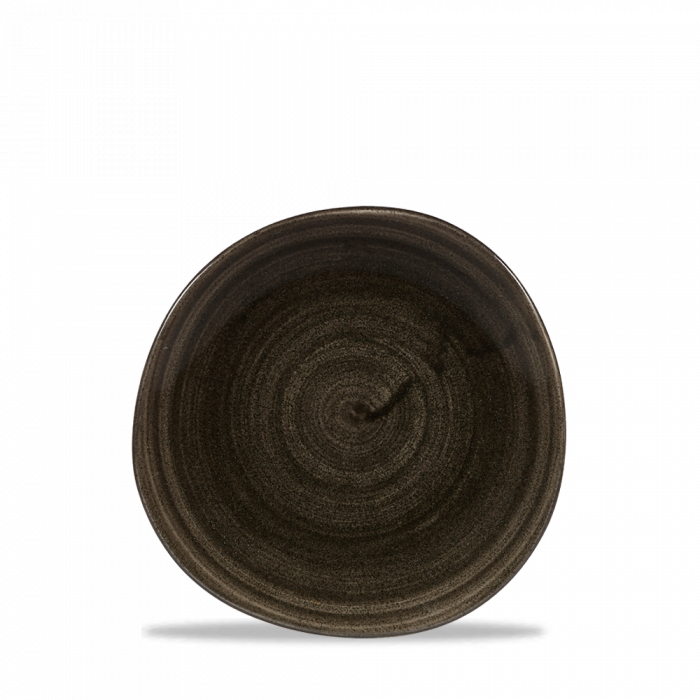 Stonecast Patina Iron Black Round Trace Plate 7 1/4" Box 12