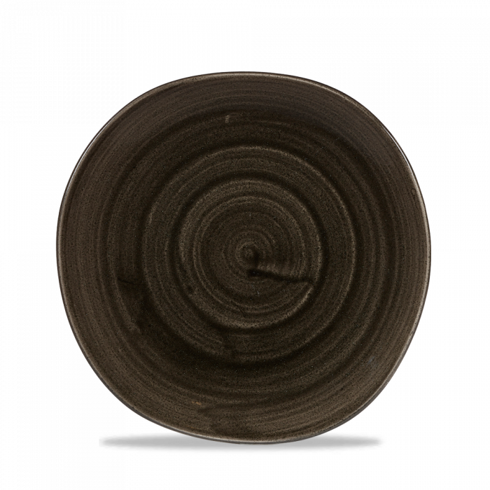 Stonecast Patina Iron Black Round Trace Plate 8 1/4" Box 12