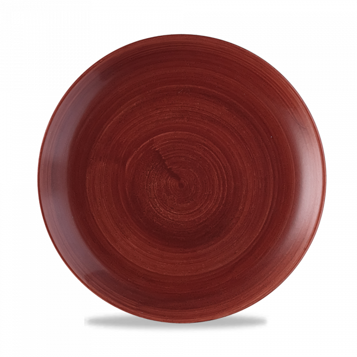 STONECAST PATINA RED RUST EVOLVE COUPE PLATE 10.25" BOX 12