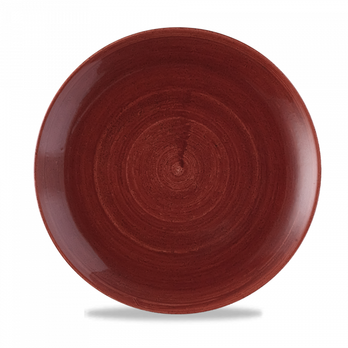 STONECAST PATINA RED RUST EVOLVE COUPE PLATE 11.25" BOX 12