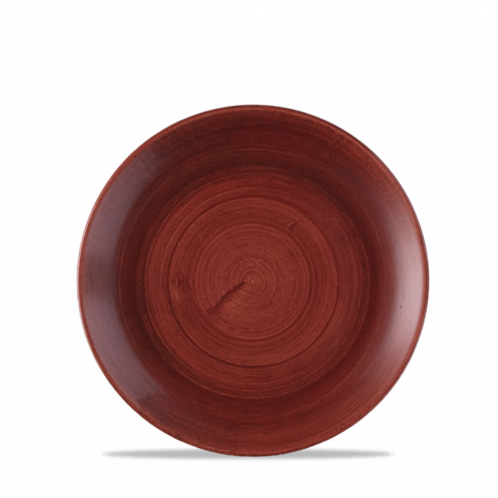 STONECAST PATINA RED RUST EVOLVE COUPE PLATE 6.5" BOX 12