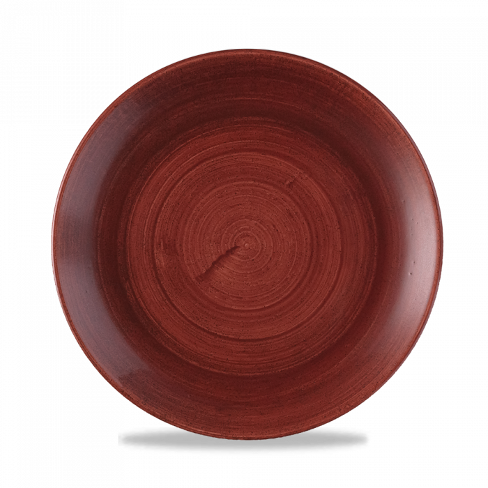 STONECAST PATINA RED RUST EVOLVE COUPE PLATE 8.67" BOX 12