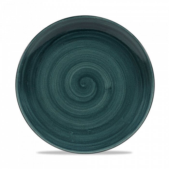 Stonecast Patina Rustic Teal Evolve Coupe Plate 10.25" Box 12