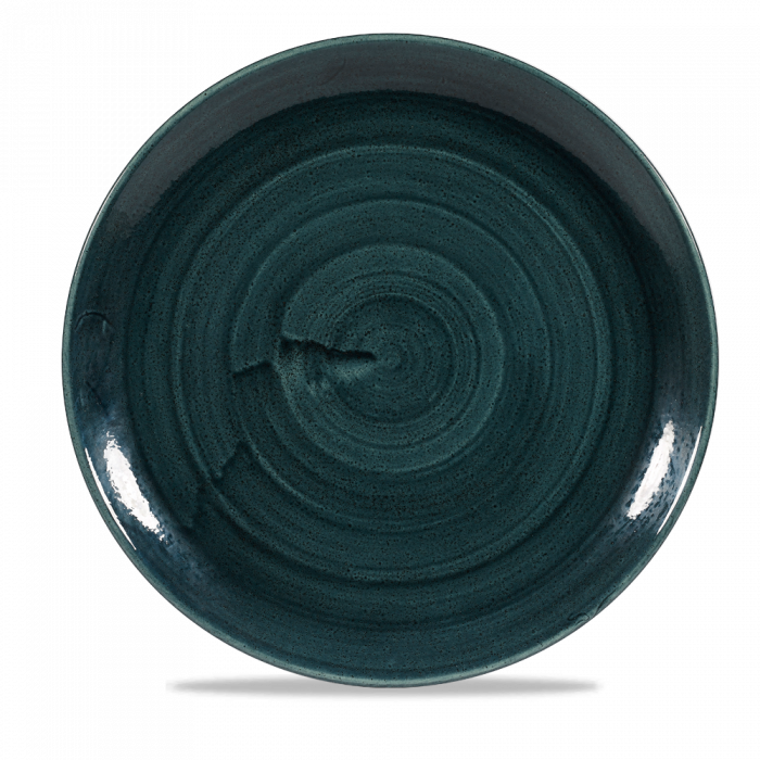 Stonecast Patina Rustic Teal Evolve Coupe Plate 11.25" Box 12