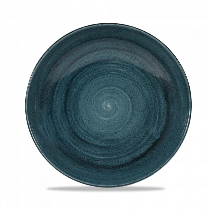 Stonecast Patina Rustic Teal Evolve Coupe Bowl 9.75" Box 12