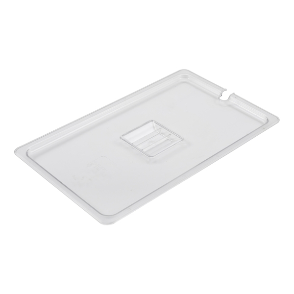 1/1 Polycarbonate GN Notched Lid Clear - SKU: PC11-NLID