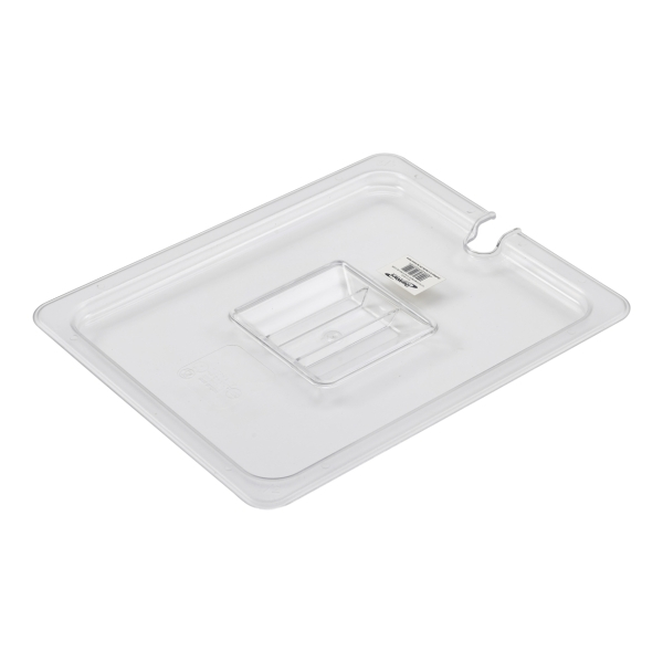1/2 Polycarbonate GN Notched Lid Clear - SKU: PC12-NLID