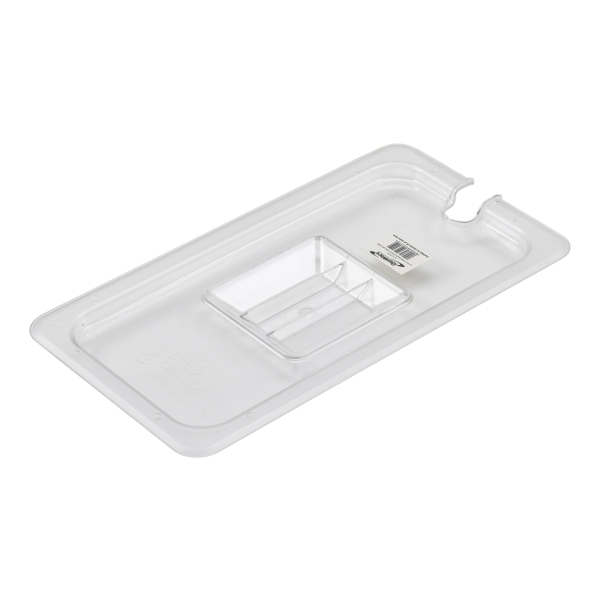1/3 Polycarbonate GN Notched Lid Clear - SKU: PC13-NLID