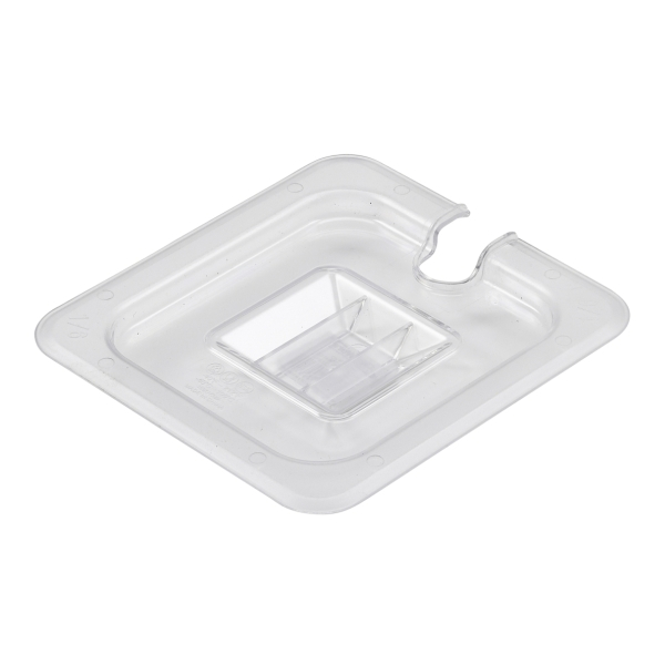 1/6 Polycarbonate GN Notched Lid Clear - SKU: PC16-NLID