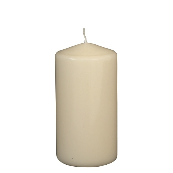 Pillar Candle 15cm H X 8cm Dia Ivory - SKU: PLC15