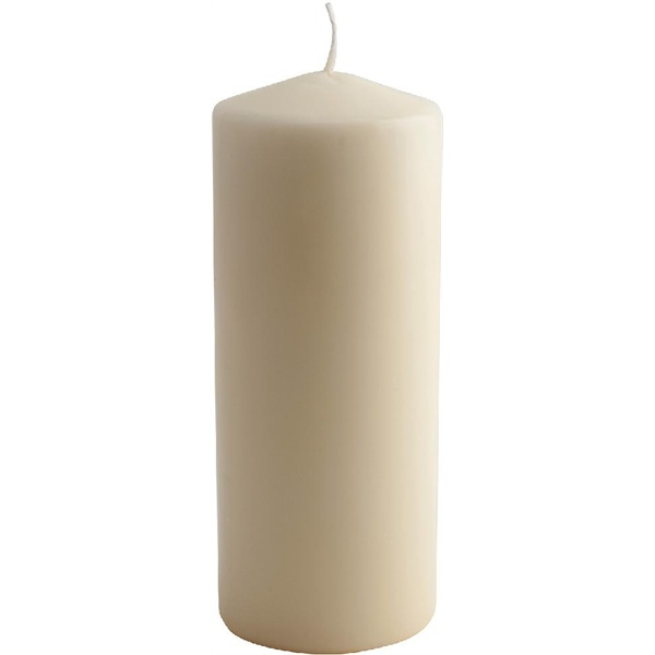 Pillar Candle 20cm H X 8cm Dia Ivory - SKU: PLC20