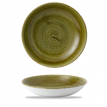 Stonecast Plume Green Evolve Coupe Bowl 9.75" Box 12