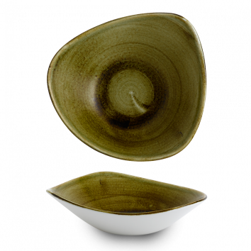 Stonecast Plume Green Lotus Bowl 9" Box 12