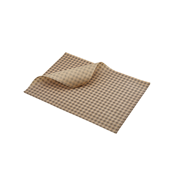 Greaseproof Paper Brown Gingham Print 35 x 25cm - SKU: PN0829LGBK