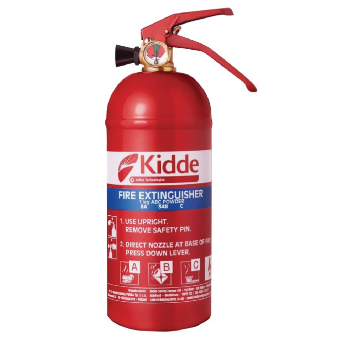 Kidde Fire Extinguisher - Multi Purpose (AB C and electrical fires) 1kg capacity - SKU: RAL445