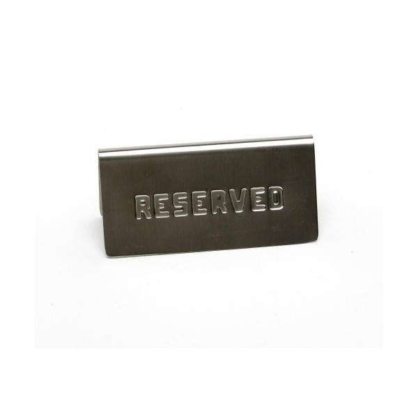 S/St. Table Sign"Reserved" 15 X 5cm - SKU: RES-01