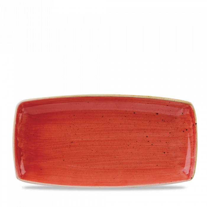 Stonecast Berry Red  Oblong Plate 13 1/2" Box 6