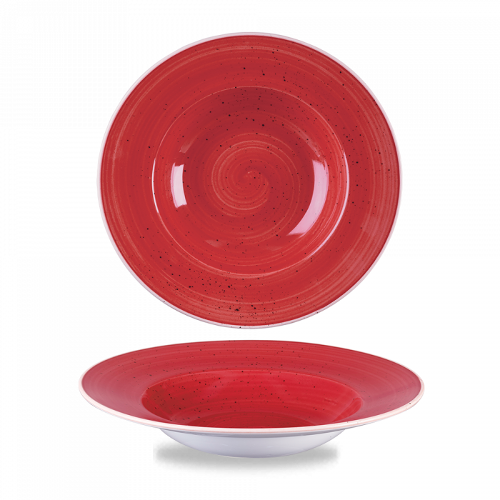 Stonecast Berry Red Profile Wide Rim Bowl Med 9.4" Box 12