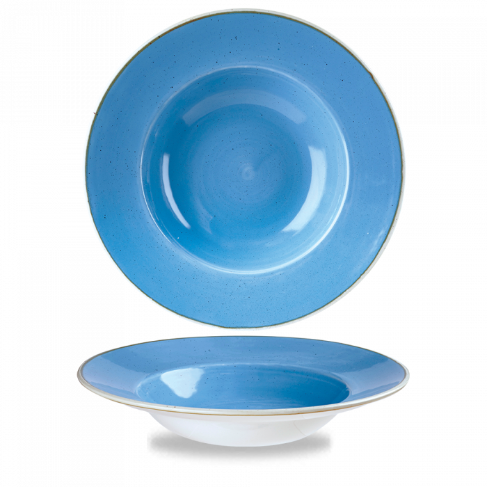 Stonecast Cornflower Blue Profile Wide Rim Bowl Large 10.90" Box 12