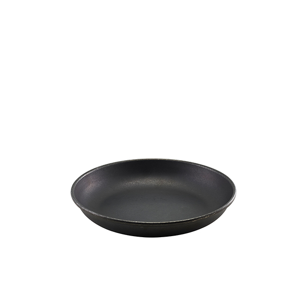 GenWare Black Vintage Steel Coupe Plate 20cm - SKU: SCP20BKV