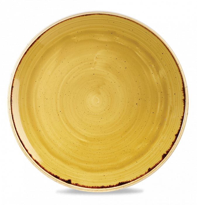 Stonecast Mustard Coupe Evolve Plate 12 3/4" Box 6